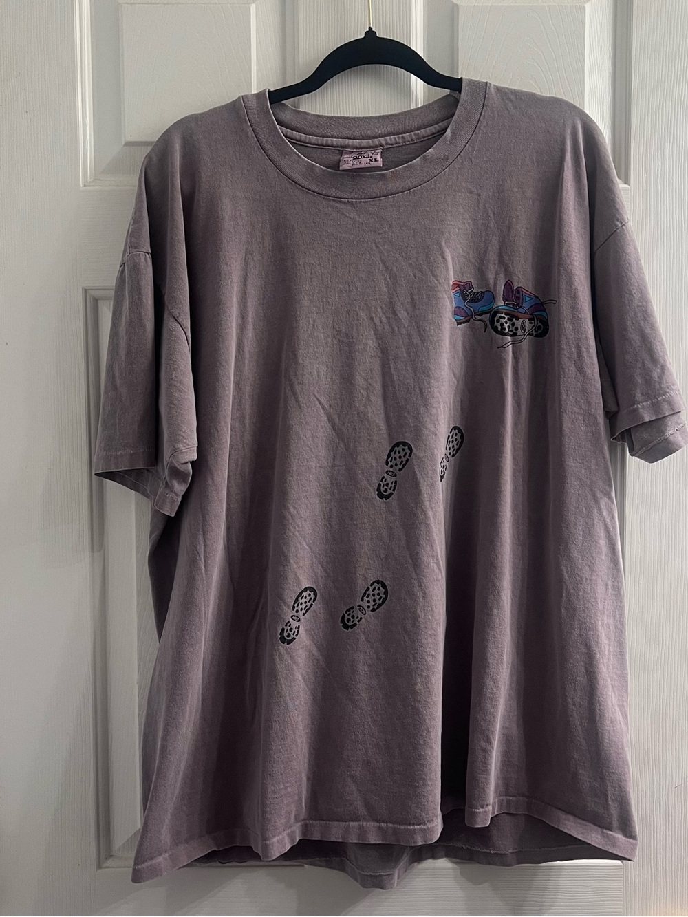 Vintage Anvil Authentic Pigment Hiking Boots T Shirt XL Trail Graphic Tee Zion